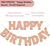 Pre-Strung Happy Birthday Banner - Rose Gold - image 2