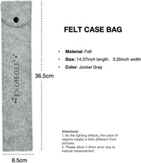 Felt Recorder Case for Soprano, Gray, for Kids – Fun for Kids & Family - Gray Bag - image 2