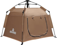 Outdoor Waterproof Pet Automatic Camping Tent, Pop up Cave Bed for Indoor Cats and Small Dogs, Portable Cat House Dog House, Brown.
