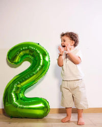 Blue Number 3 Balloon 40 Inch, 3 Balloon Number - Light Green / Number 7 - image 3