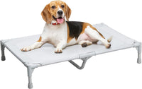 Love&go Elevated Dog Bed with Metal Frame - M - Grey / Medium-29.9x19.5x5.5 inch - image 3