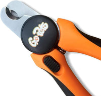GoPets Nail Clipper for Large Sized Pets, Quick Sensor Safety Guard, Heavy Duty Trimmer for Thick Nails, Stainless Steel Blades, Grooming Tool for Dogs & Cats, Non-Slip Handle, Built-in Nail File