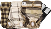 Pet Parents® Washable Dog Diapers (3pack) + Extendrs® of Durable Doggie Diapers, Premium Dog Diapers Female & Male (Large, Oxford)