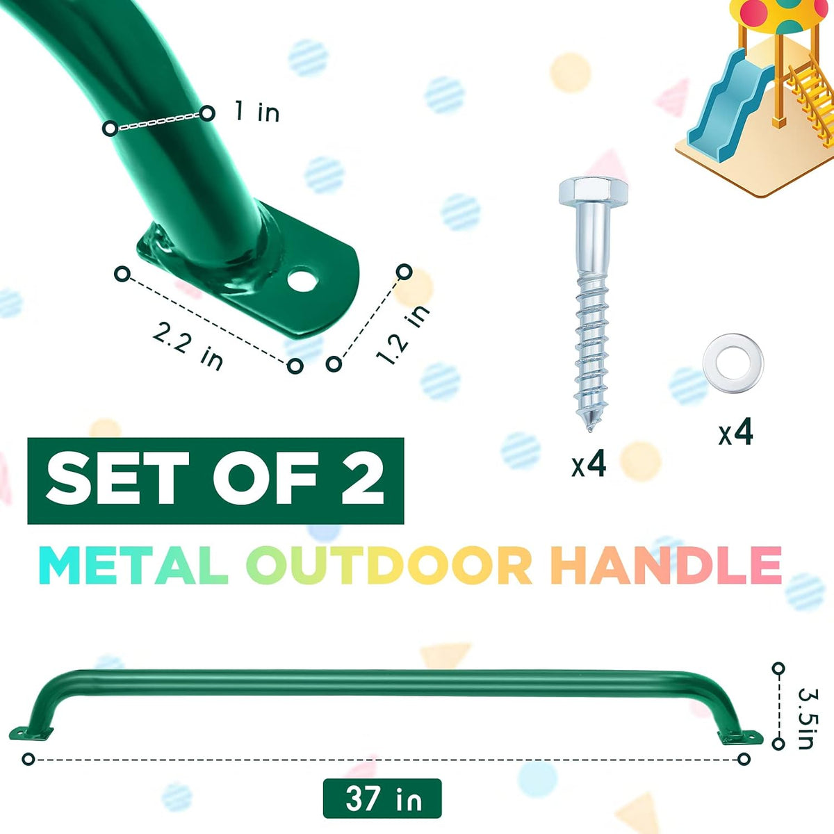 Lounsweer 2 Pcs, Long Grab Bars - 2 / Green / 39 Inch - image 2