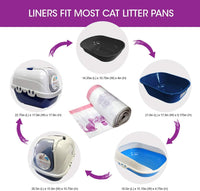 15 Count Fresh Kitty Litter Box Liners Super Thick, Durable - White/Pink / 15 Count (Pack of 1) - image 2