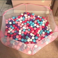 Portable Cute Blue Hexagon Children Ball Pit - Pink - image 3