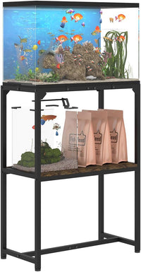 Mondazie 20-30 Gallon Fish Tank Stand, 30" L x 12" W x 32.2" H - Standard 20 Gal Black