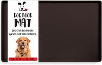 DogBuddy Dog Food Mat, Waterproof Silicone Pet Bowl Mats with Raised Edge – Essentials for Dogs - Large: 24" x 16" / Coffee