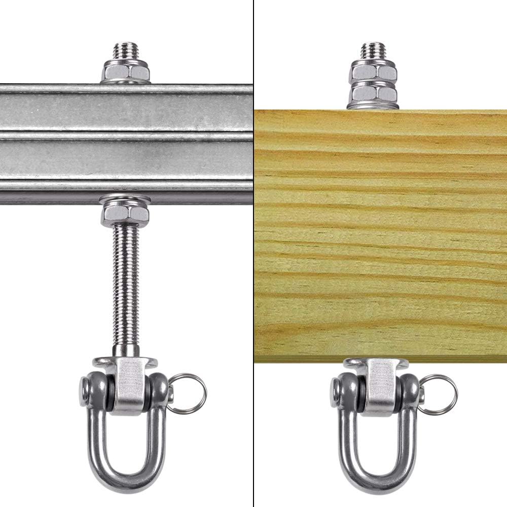 SELEWARE Heavy Duty Swing Hanger - D (9 Inch, 2 Pack Silver) - image 3