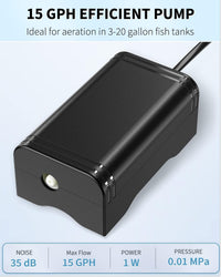 Pawfly Aquarium Air Pump with Nano Bio Sponge Filter Kit Air Control - 3-20 Gal - image 2