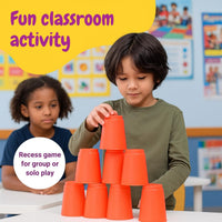 Gamie Stacking Cups Game for Kids, Set Includes 24 Cups - Stacking Cups Game - image 2