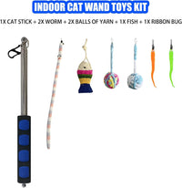 Retractable Cat Wand, Feather Teasers - image 2
