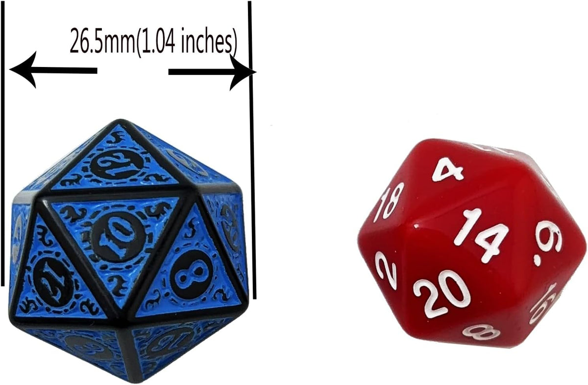SmartDealsPro 10-Pack 20 Sided Dice D20 Polyhedral Dice for DND RPG - Retro Blue - image 3