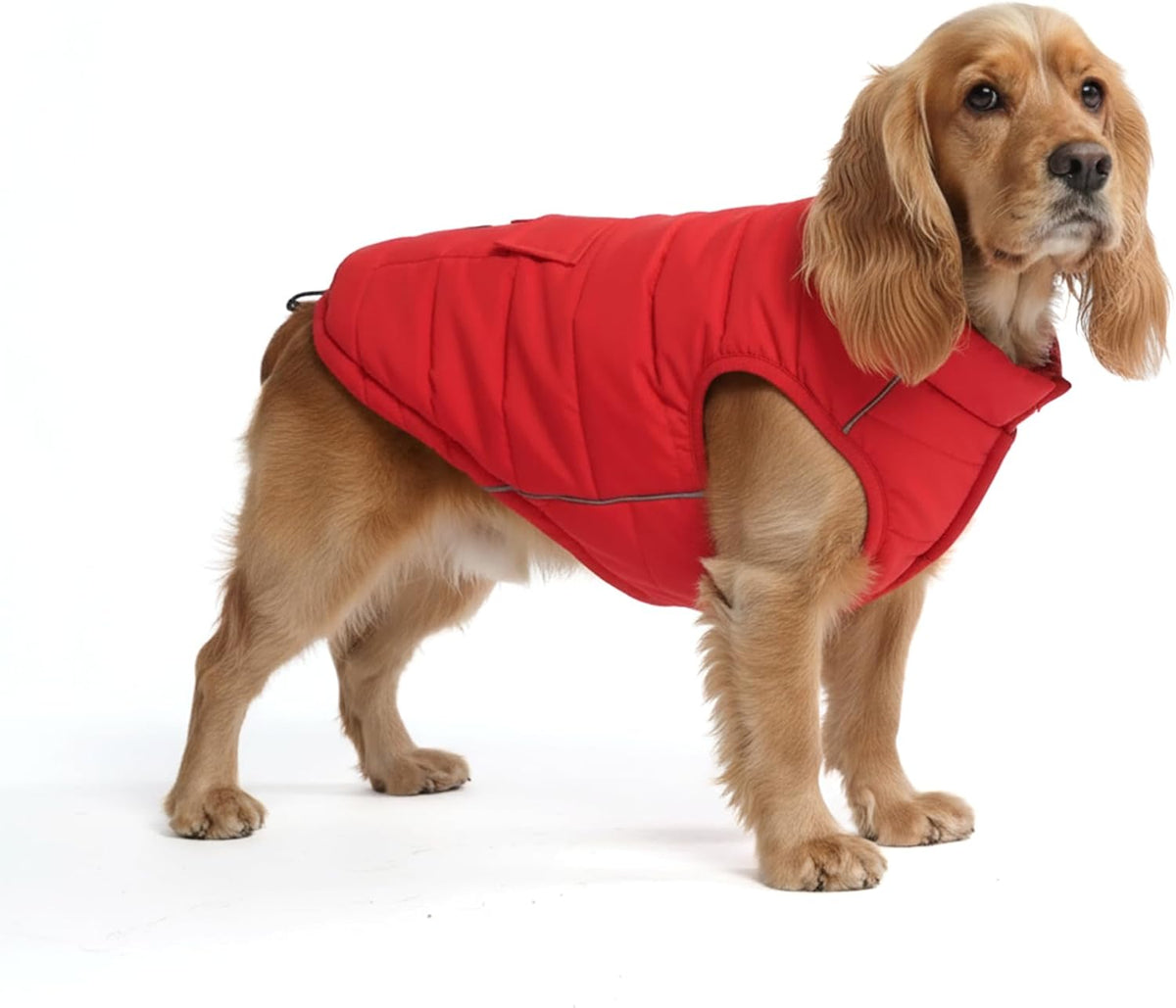 Spark Paws Dog Winter Coat Jacket - Red / Large