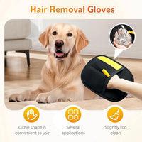 Pet Hair Remover Electrostatic Gloves, Reusable Removal Glove, Pet Hands on for Dogs, Cats & Horses Hair Fur Gentle Deshedding Mitt Massager Remover Double-Sided cat Grooming Gloves for Couch, Carpet