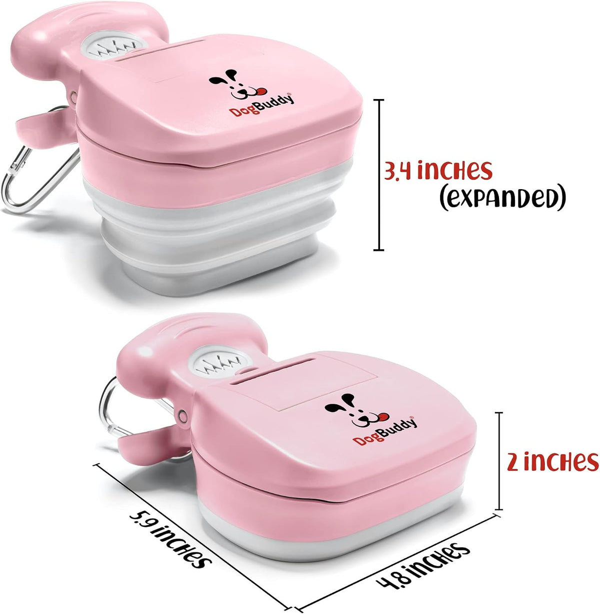 DogBuddy Pooper Scooper, Portable Dog Pooper Scooper - Medium / Pink - image 3