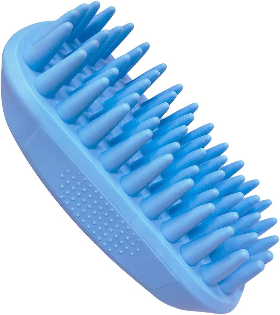 Pet Silicone Shampoo Brush for Long & Short Hair Medium Large Pets - Blue - image 2