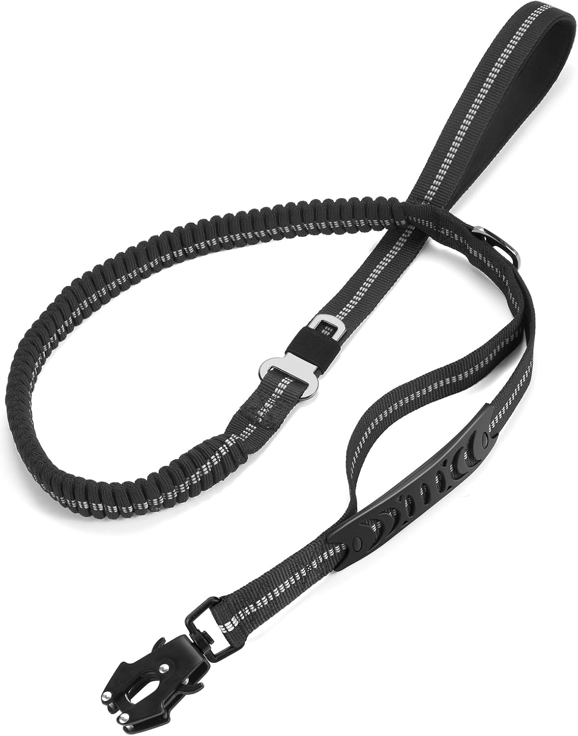 Heavy Duty Dog Leash, Advanced Easy Metal Clip - Black