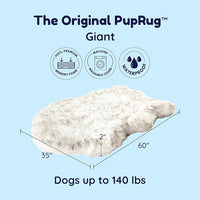 PupRug Orthopedic Dog Bed for Large Dogs with Fluffy Soft Faux Fur and Memory Foam for Joint Pain Relief, Machine Washable and Waterproof Couch Bed, White, Extra Large