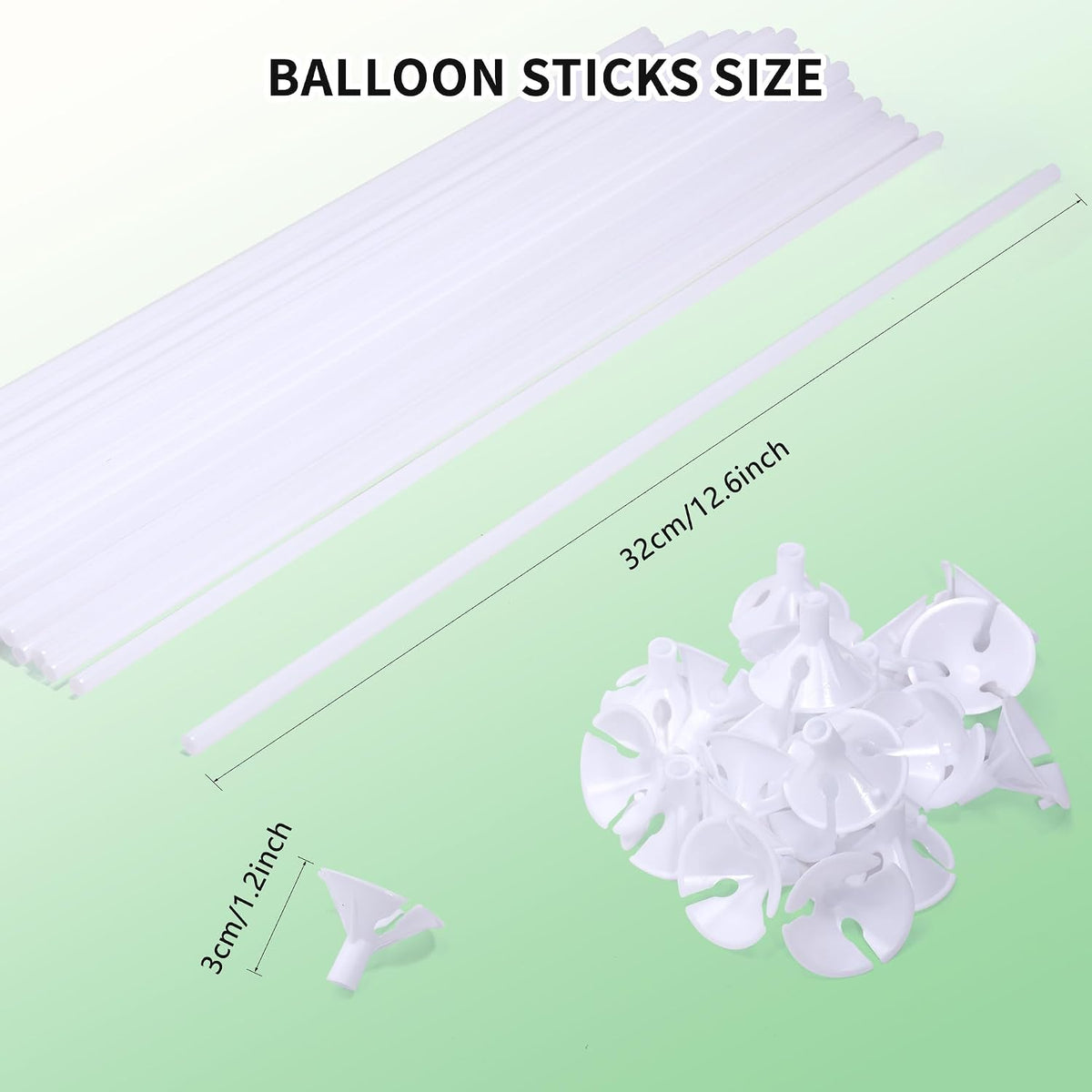 Pllieay 100 Pieces Balloon Sticks - 35PCS White Balloon Sticks - image 3