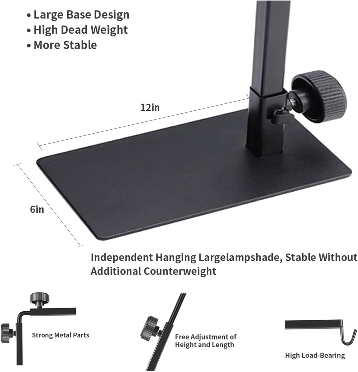 Reptile Heat Lamp Stand, Adjustable 16"- 31" H - XL - image 4