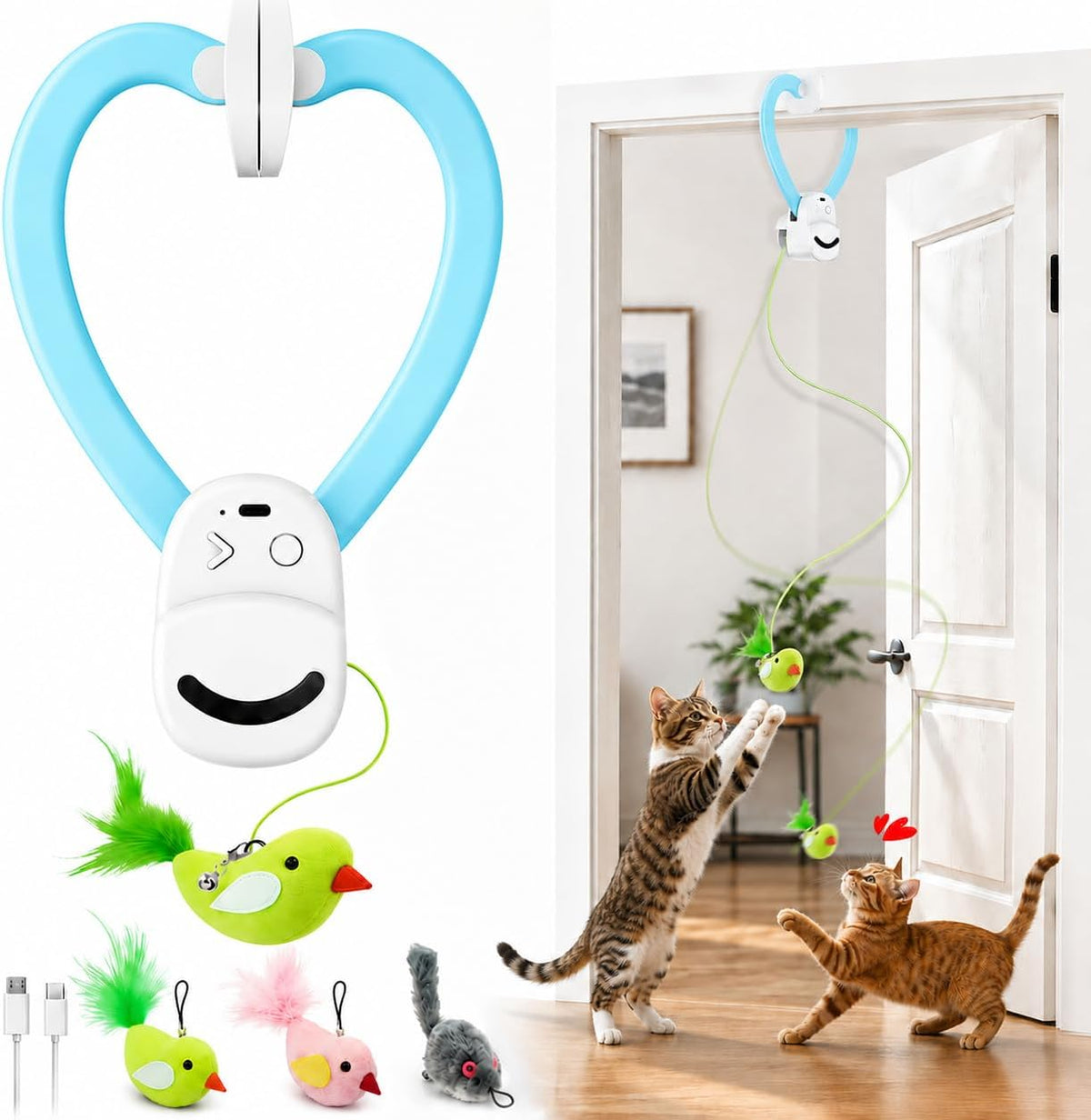 Interactive Cat Toys for Indoor Cats - Blue