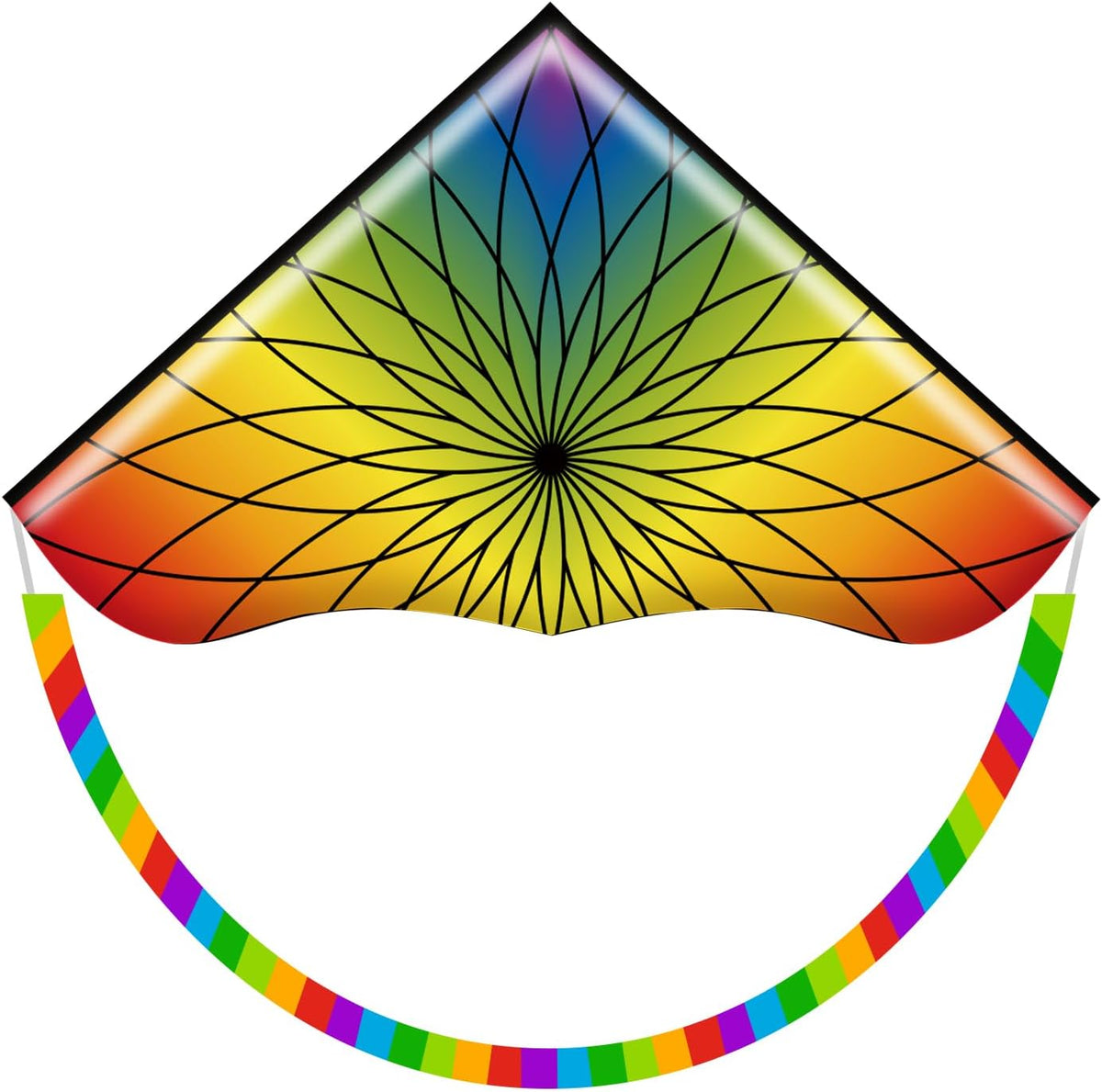 HONBO Large Delta Kite for Kids & Adults - Flower