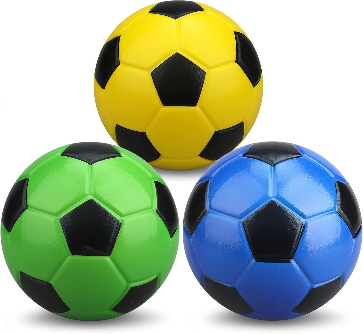 Umnodobn 3 pack of 5 inch soft foam mini soccer balls - view 2