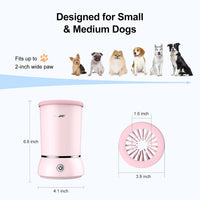 DOGNESS Automatic Dog Paw Cleaner Cup Paw Washer for Medium & Large - Pink / Small & Medium Dogs - image 3