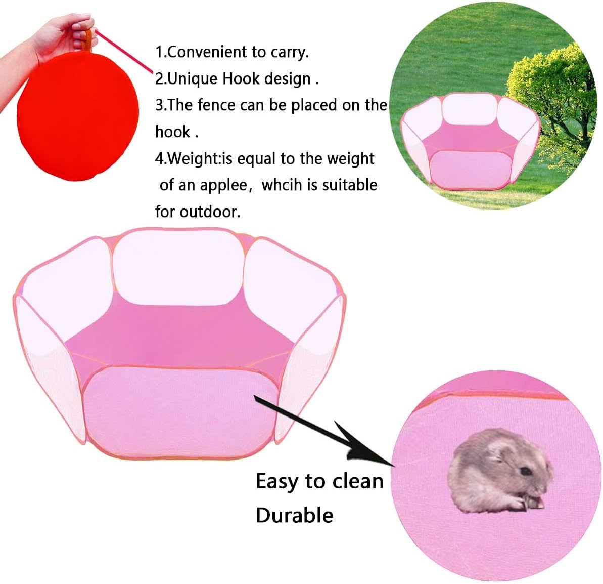 Small Animals Tent, Reptiles Cage - Pink - image 4