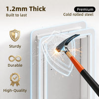 URSPET Medium Dog Door for Wall, 3-Flap Insulated, Steel Frame - White / Large / For Wall - image 2