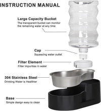 RIZZARI 8L Elevated Dog Water Dispenser: Gravity Waterer for Large - Dark Black / 7L - image 2