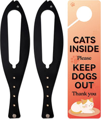 TGIOW Cat Door Latch, Cat Door Stopper Keep Open 2.5-6", White - 2pcs-black