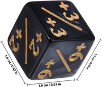 TOPPERFUN 24 black acrylic +1 token D6 counter dice for card games - view 10