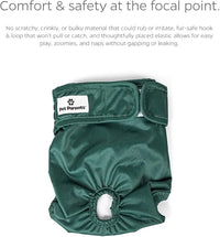 Pet Parents® Washable Dog Diapers (3pack) + Extendrs® of Durable Doggie Diapers, Premium Dog Diapers Female (Large, Samba)