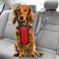 Lukovee Dog Car Seat Belt, Headrest Restraint, Headrest - Blue Paw / Headrest + Clip, 2 Pcs - image 3
