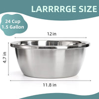 2 Pack Large Dog Bowls, Stainless Steel - image 3