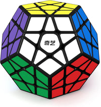 Megaminx Cube, Roxenda 3x3x3 Pentagonal Speed Cube Dodecahedron Magic Cube Puzzle Toy – Fun for Kids & Family - Black