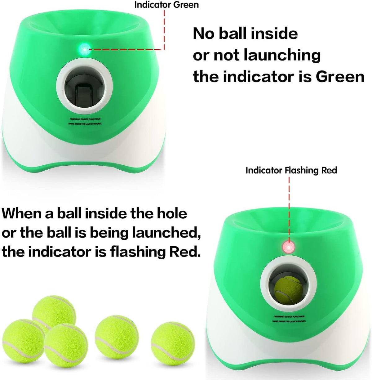 MEKAPLE Automatic Dog Ball Launcher - Launcher - Green - image 2