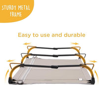 Daisy Cot, Large Foldable Elevated Dog Bed, Portable Raised Outdoor Folding Dog Cot, Cooling, Chew Proof, Waterproof, Heavy Duty Up to 160 Lbs for Camping/Home, Brown, 43"x27"x7”