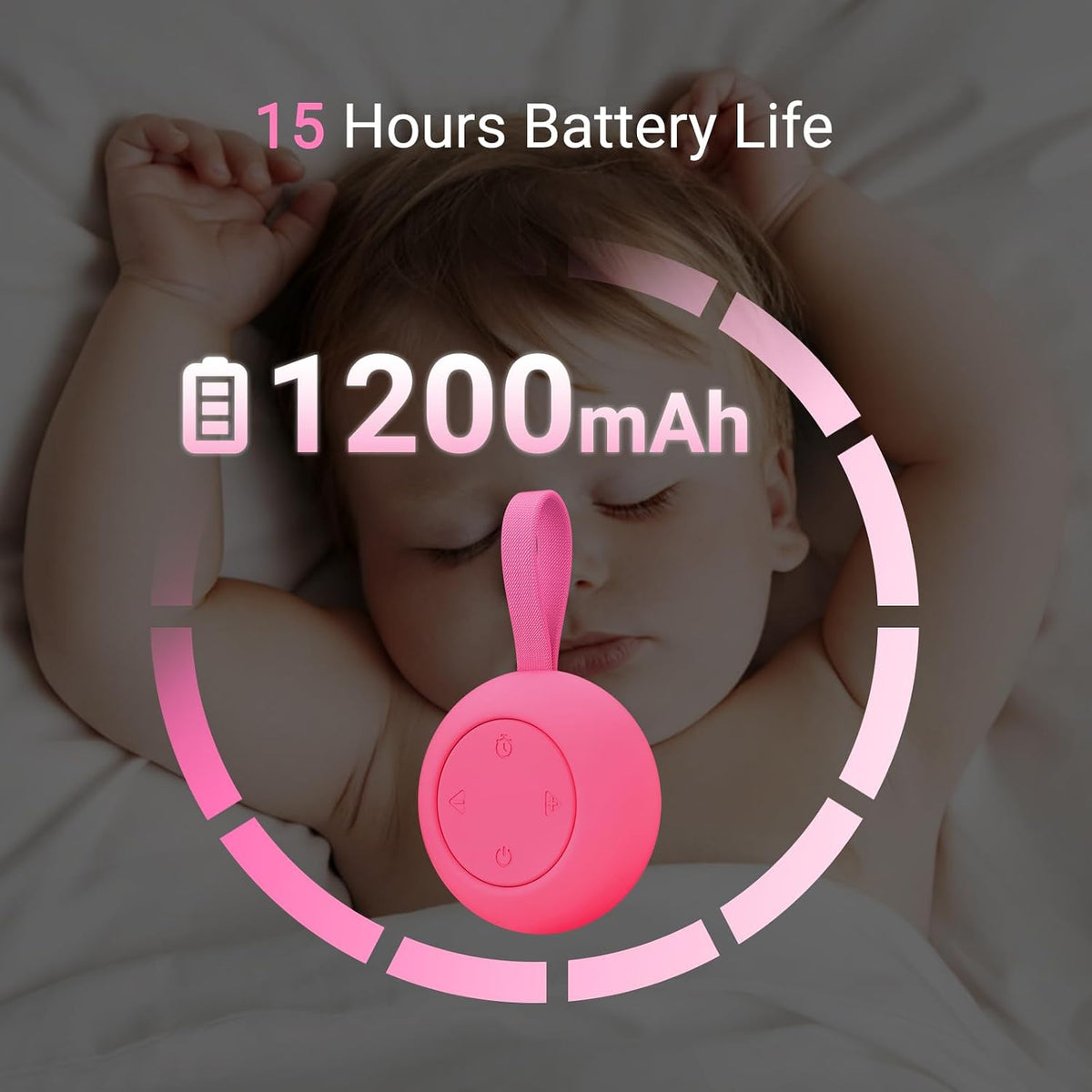 Portable Baby Sound Machine & Essentials for Babies & Kids-Putty – Fun for Kids & Family - Rose - image 3