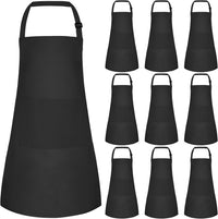 5 Pack Kids Apron Adjustable Children Apron with 2 Pockets Children - Black / 10