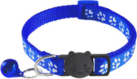 2 Pack Breakaway Cat Collars with Bells - Navy Blue - image 2