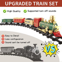 Electric Train Set for Kids Ages 4-8 - Gold Red Green - image 4