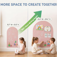 Qiytecno magnetic arch wall decal in quiet gray with chalk drawing - view 23