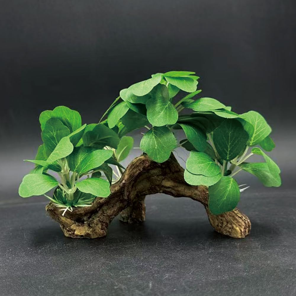 Fish Tank Decorations Aquarium Decor Ornaments Betta Silk Leaf pad - Type-a - image 2
