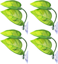 Lystaii 4pcs Betta Fish Leaf Pad with Suction Cup