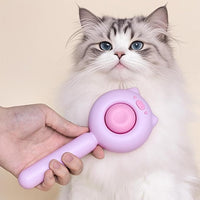 Cat Brush Dog brushes with Release Button for Shedding Grooming, fit for Long or Medium Haired Cats, Lightweight Skin Friendly Pet Brush Hair Removal Comb Brushes for Kitten