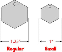 Personalized Dog Tag with 5 Lines of Custom Deep Engraved Durable Stainless Steel Pet ID Name Tag Designer Small Size Hexagon