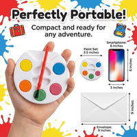 Mini Watercolor Paint Sets 5-Color Paint Palettes with Brush – Fun for Kids & Family - image 2